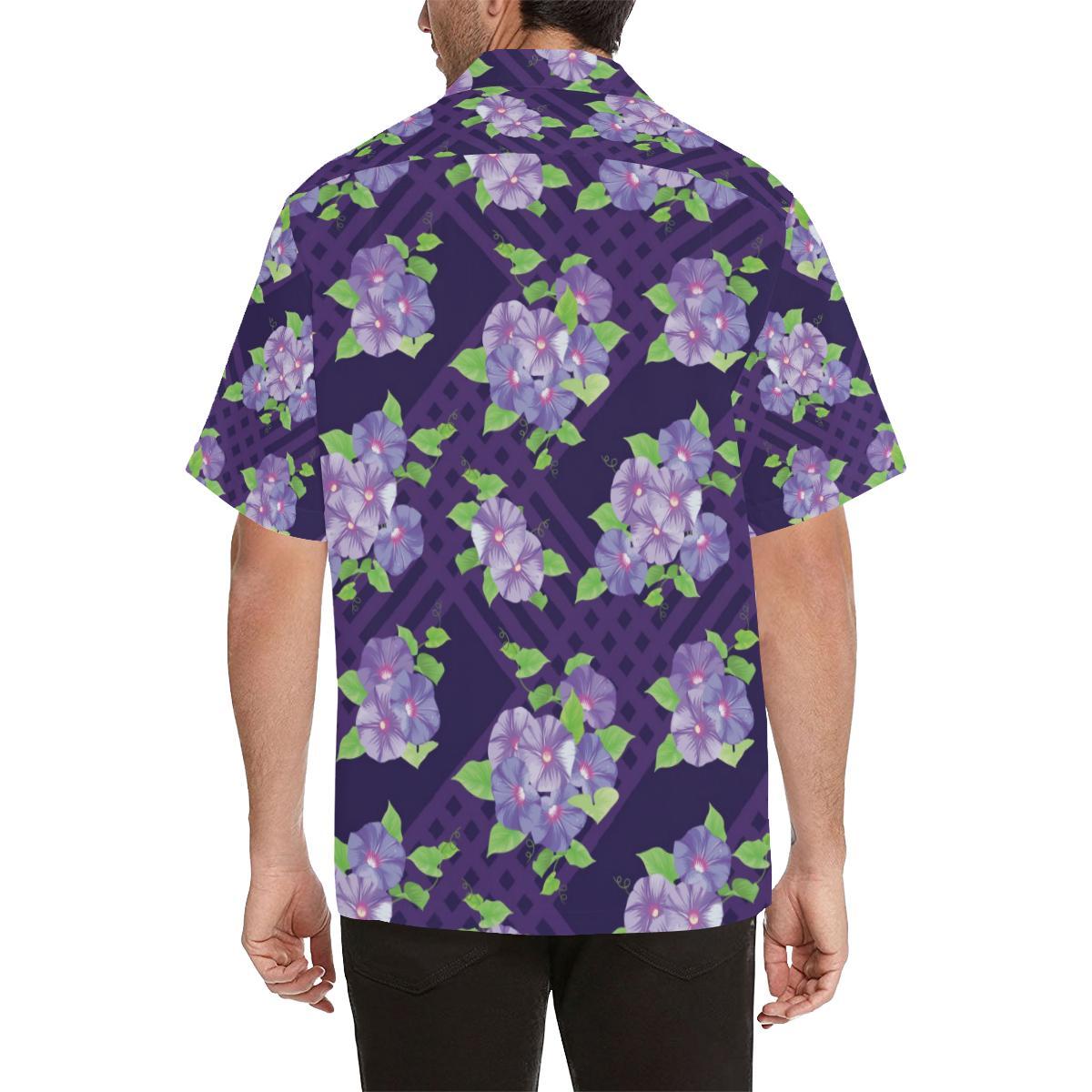 Morning Glory Pattern Print Design MG03 Men Hawaiian Shirt-JorJune