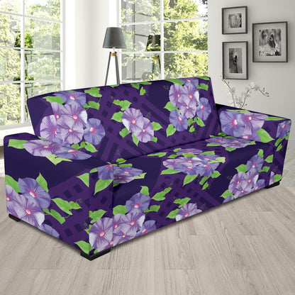 Morning Glory Pattern Print Design MG03 Sofa Slipcover-JORJUNE.COM