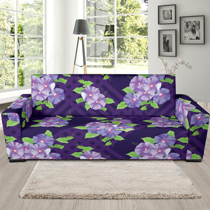 Morning Glory Pattern Print Design MG03 Sofa Slipcover-JORJUNE.COM