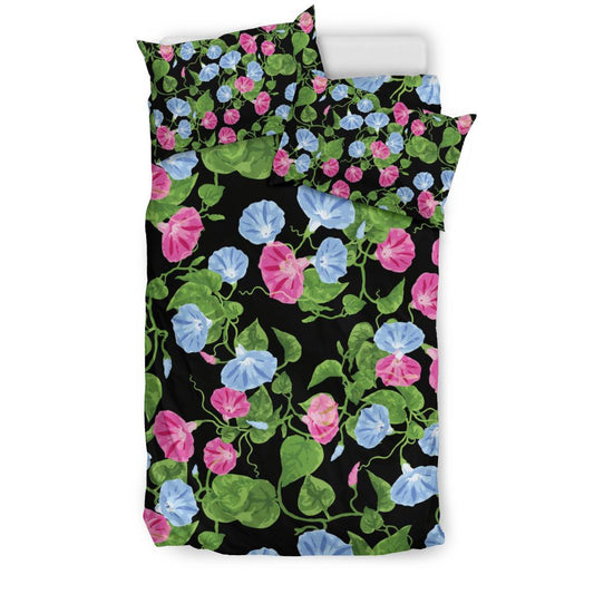 Morning Glory Pattern Print Design MG04 Duvet Cover Bedding Set-JORJUNE.COM