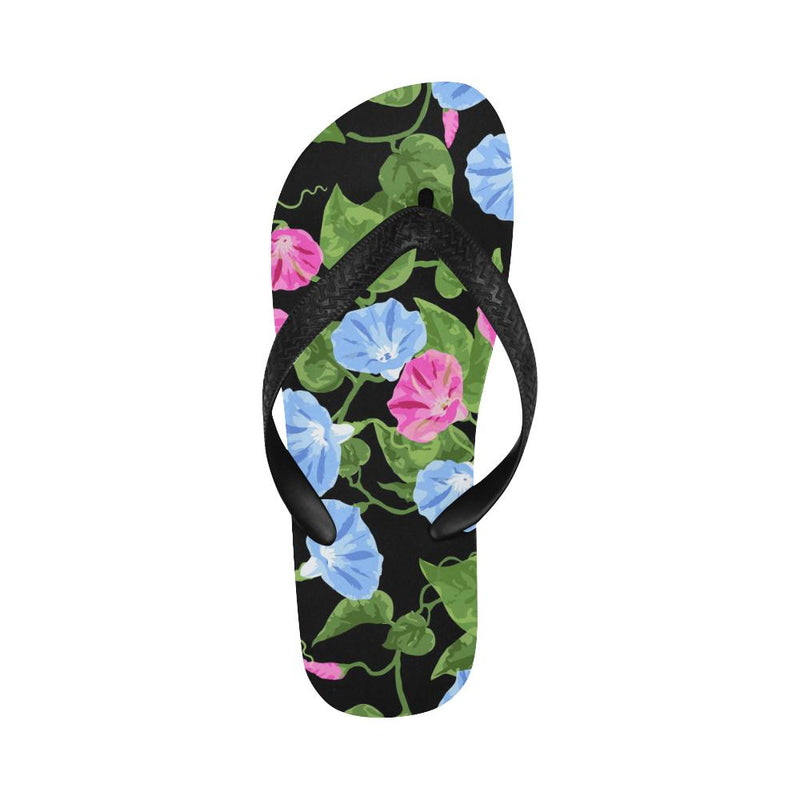 Morning Glory Pattern Print Design MG04 Flip Flops-JorJune