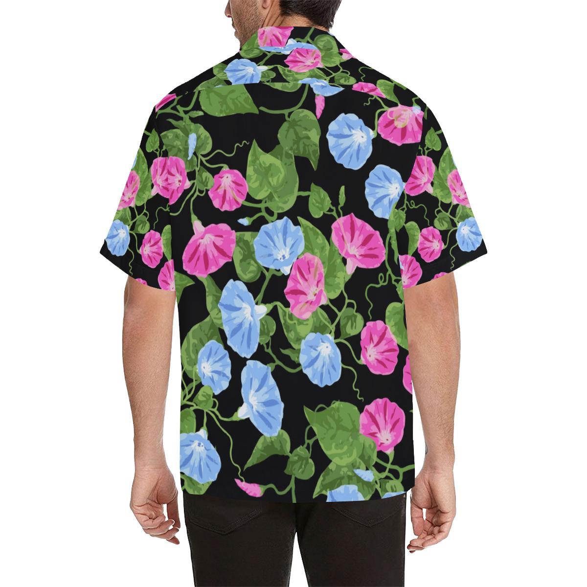 Morning Glory Pattern Print Design MG04 Men Hawaiian Shirt-JorJune