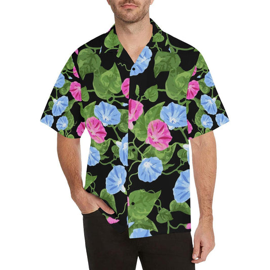 Morning Glory Pattern Print Design MG04 Men Hawaiian Shirt-JorJune
