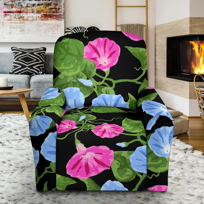 Morning Glory Pattern Print Design MG04 Recliner Slipcover-JORJUNE.COM