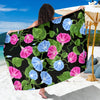 Morning Glory Pattern Print Design MG04 Sarong Pareo Wrap-JORJUNE.COM