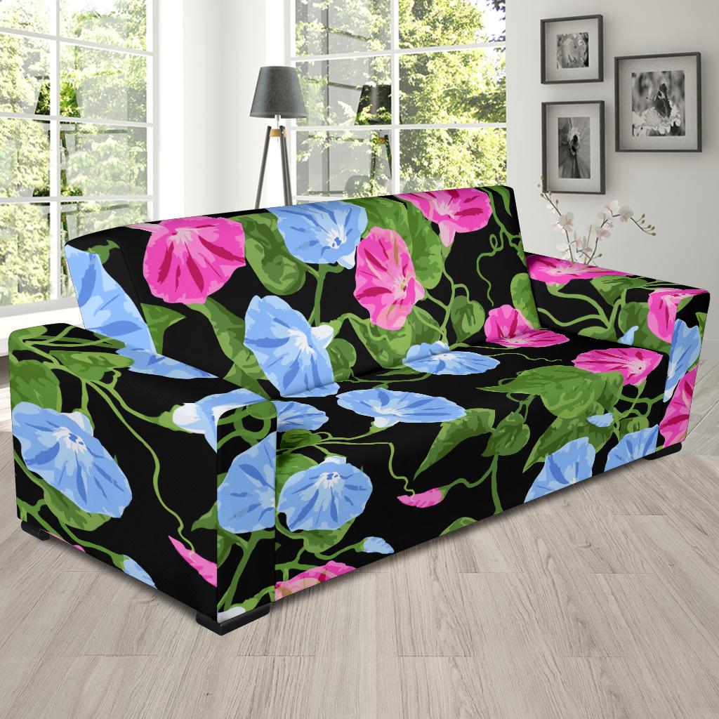 Morning Glory Pattern Print Design MG04 Sofa Slipcover-JORJUNE.COM
