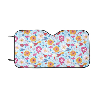Morning Glory Pattern Print Design MG06 Car Sun Shade-JorJune