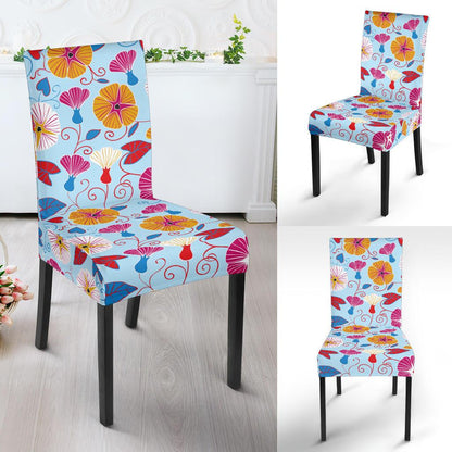 Morning Glory Pattern Print Design MG06 Dining Chair Slipcover-JORJUNE.COM