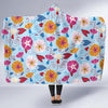 Morning Glory Pattern Print Design MG06 Hooded Blanket-JORJUNE.COM