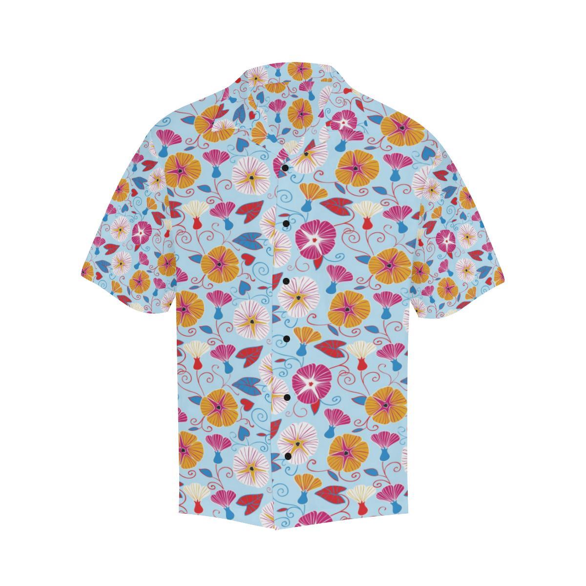 Morning Glory Pattern Print Design MG06 Men Hawaiian Shirt-JorJune