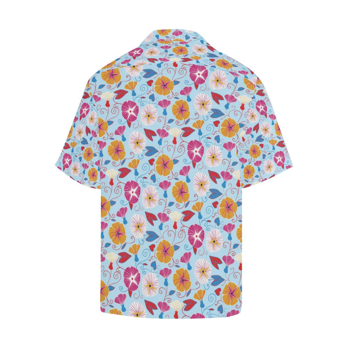 Morning Glory Pattern Print Design MG06 Men Hawaiian Shirt-JorJune