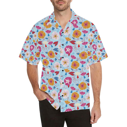 Morning Glory Pattern Print Design MG06 Men Hawaiian Shirt-JorJune