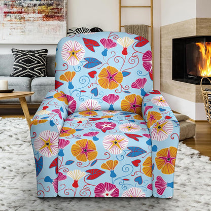 Morning Glory Pattern Print Design MG06 Recliner Slipcover-JORJUNE.COM