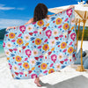 Morning Glory Pattern Print Design MG06 Sarong Pareo Wrap-JORJUNE.COM