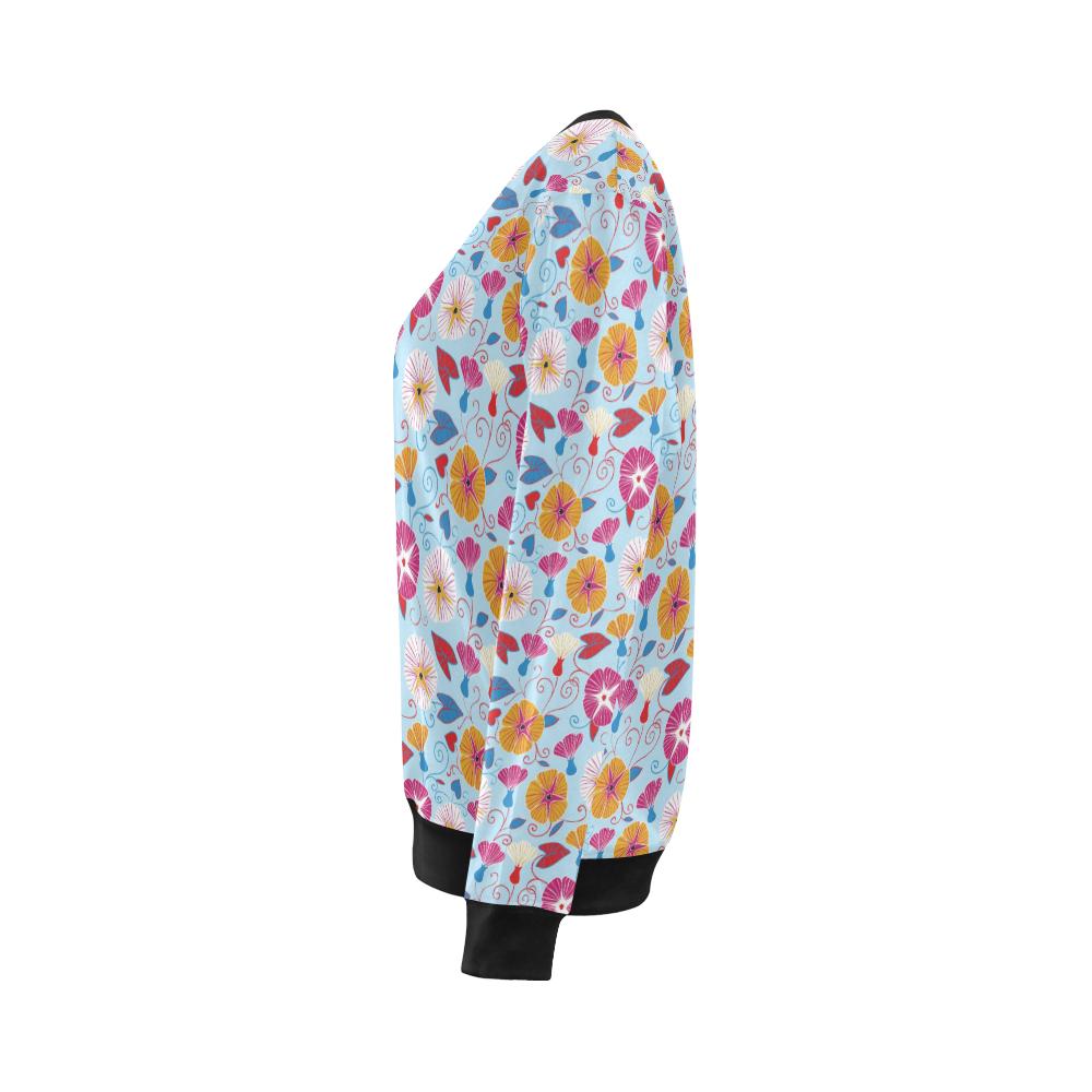 Morning Glory Pattern Print Design MG06 Women Long Sleeve Sweatshirt-JorJune