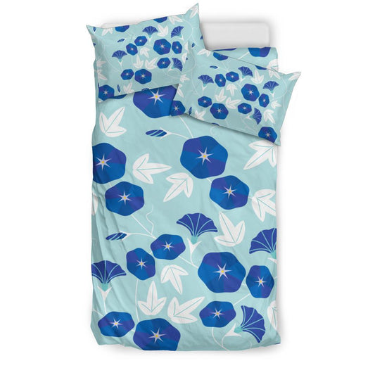 Morning Glory Pattern Print Design MG07 Duvet Cover Bedding Set-JORJUNE.COM