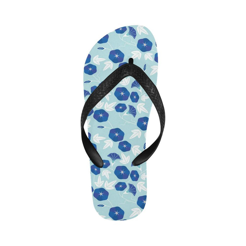 Morning Glory Pattern Print Design MG07 Flip Flops-JorJune