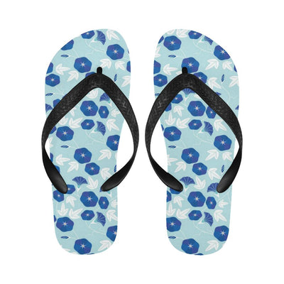 Morning Glory Pattern Print Design MG07 Flip Flops-JorJune