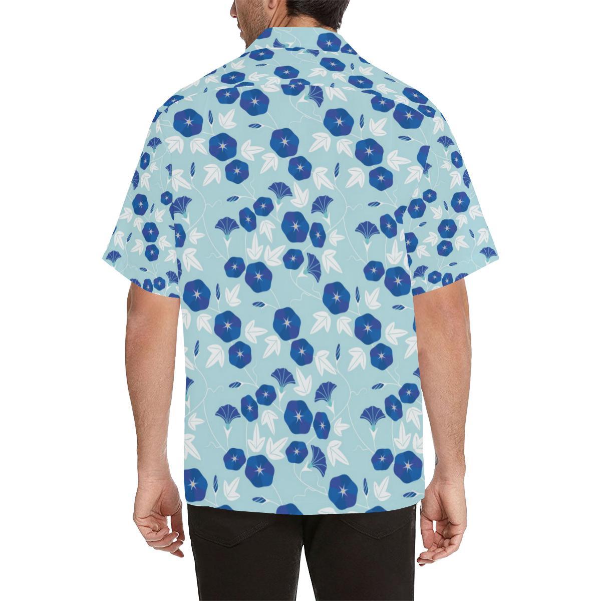 Morning Glory Pattern Print Design MG07 Men Hawaiian Shirt-JorJune