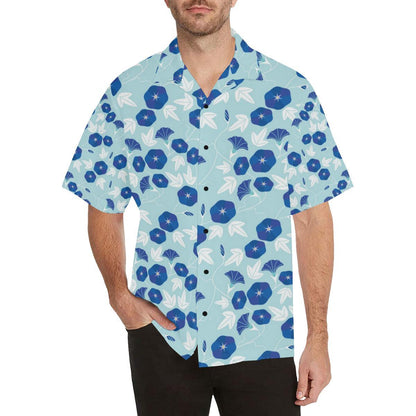Morning Glory Pattern Print Design MG07 Men Hawaiian Shirt-JorJune
