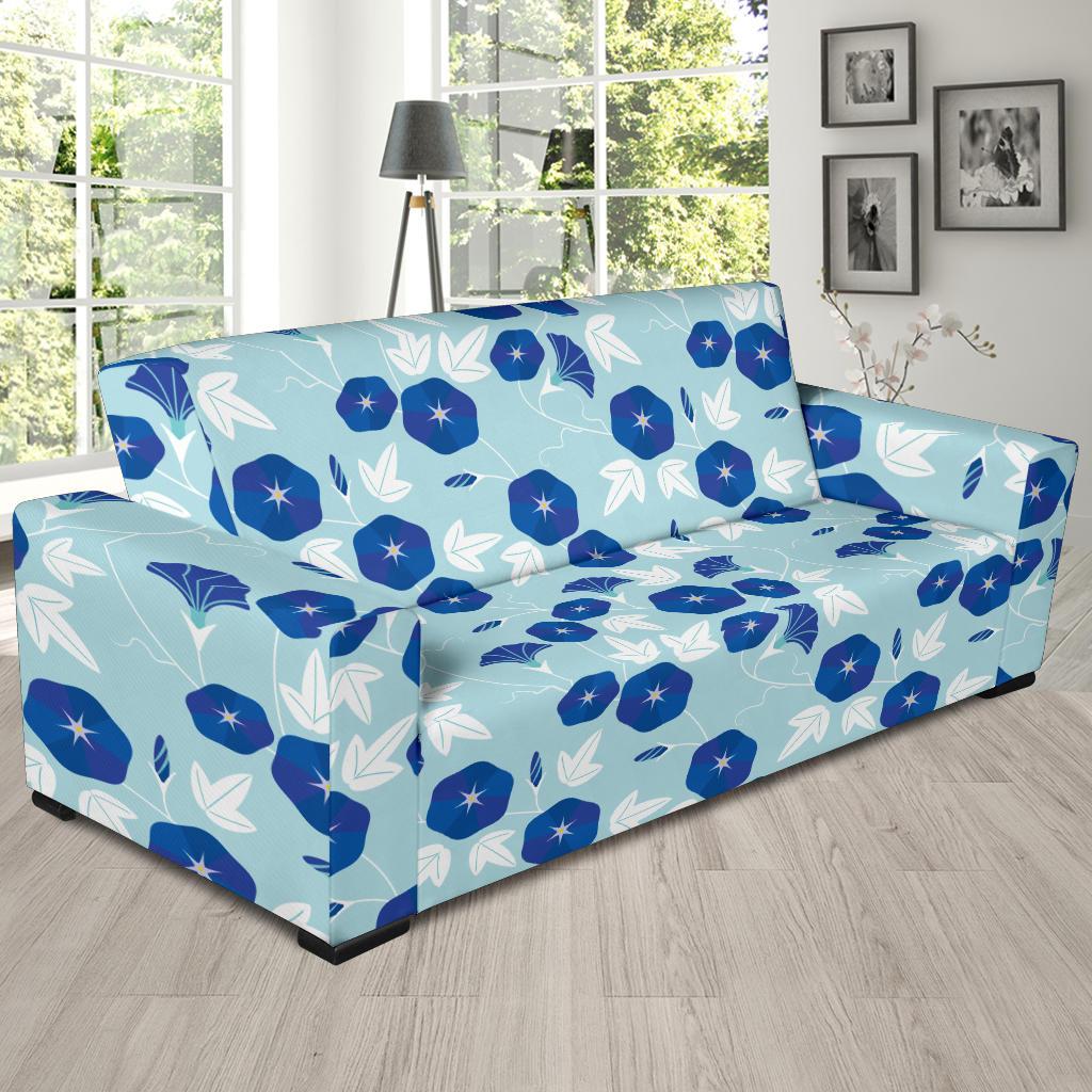 Morning Glory Pattern Print Design MG07 Sofa Slipcover-JORJUNE.COM