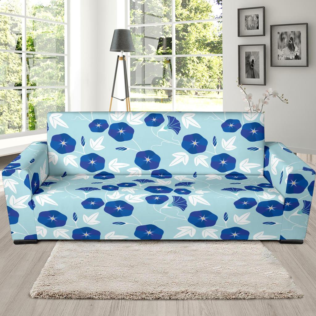 Morning Glory Pattern Print Design MG07 Sofa Slipcover-JORJUNE.COM
