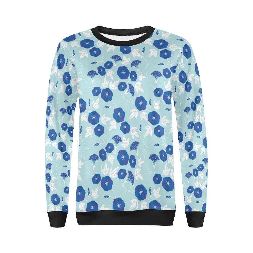 Morning Glory Pattern Print Design MG07 Women Long Sleeve Sweatshirt-JorJune