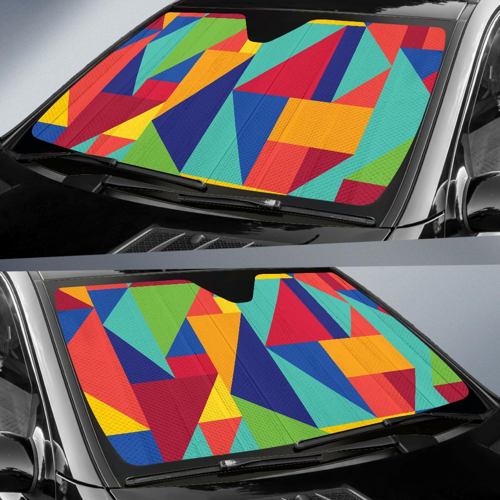 Mosaic Pattern Print Design 01 Car Sun Shades-JORJUNE.COM