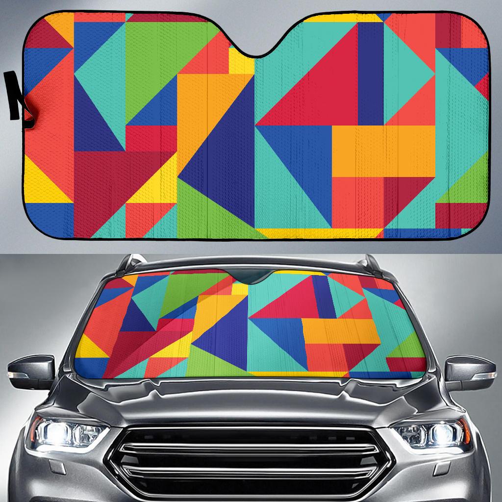 Mosaic Pattern Print Design 01 Car Sun Shades-JORJUNE.COM