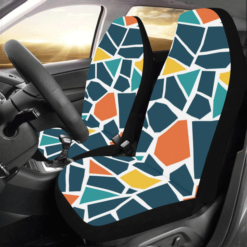 Mosaic Pattern Print Design 02 Car Seat Covers (Set of 2)-JORJUNE.COM