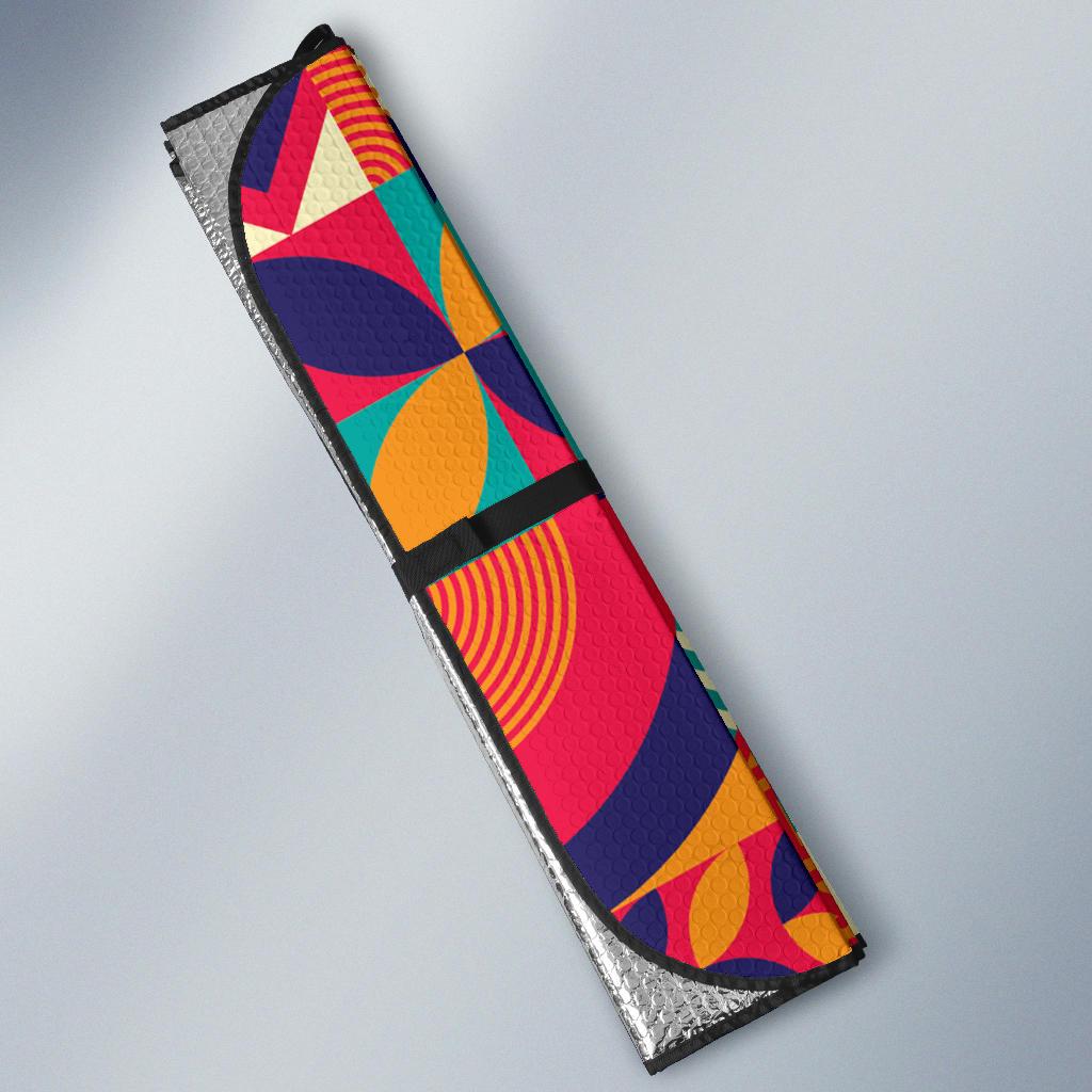 Mosaic Pattern Print Design 03 Car Sun Shades-JORJUNE.COM