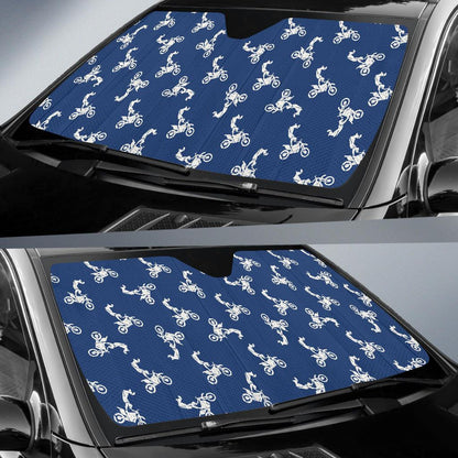 Motocross Pattern Print Design 01 Car Sun Shades-JORJUNE.COM