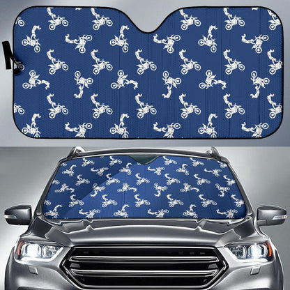 Motocross Pattern Print Design 01 Car Sun Shades-JORJUNE.COM
