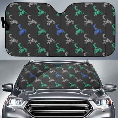 Motocross Pattern Print Design 02 Car Sun Shades-JORJUNE.COM