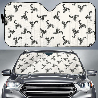 Motocross Pattern Print Design 03 Car Sun Shades-JORJUNE.COM