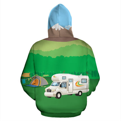 Motorhome Camping Design All Over Print Hoodie