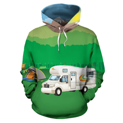 Motorhome Camping Design All Over Print Hoodie