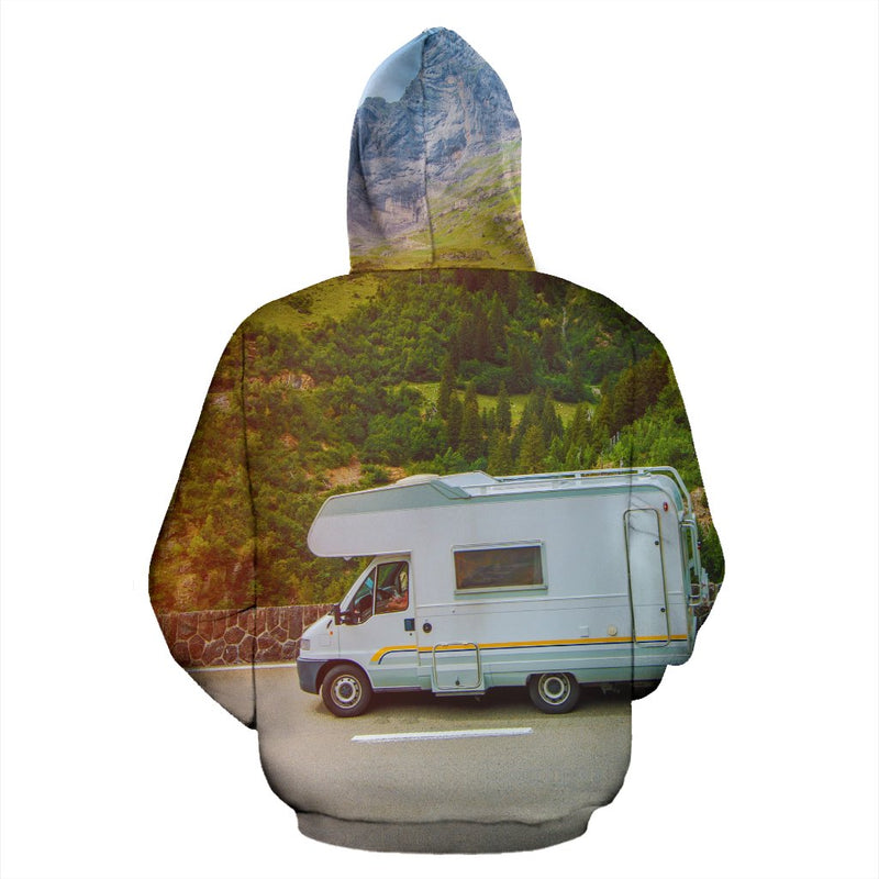 Motorhome Road Trip Design All Over Print Hoodie