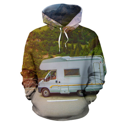 Motorhome Road Trip Design All Over Print Hoodie