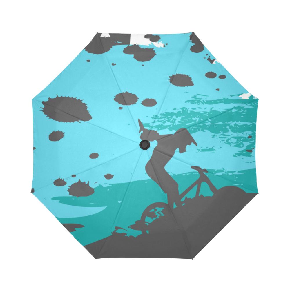Mountain Bike Design Automatic Foldable Umbrella