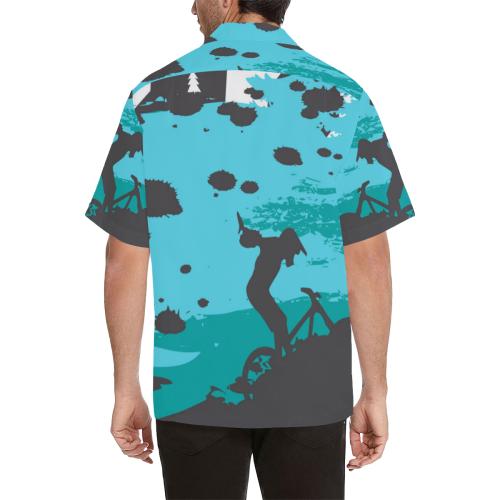 Mountain Bike Design Men Hawaiian Shirt