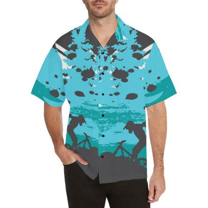 Mountain Bike Design Men Hawaiian Shirt