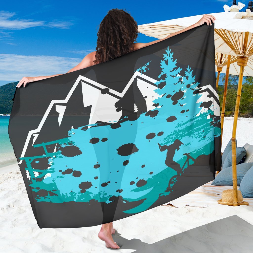 Mountain Bike Design Beach Sarong Pareo Wrap