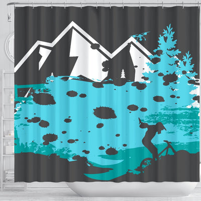 Mountain Bike Design Shower Curtain