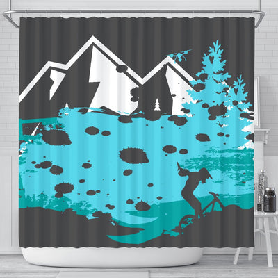 Mountain Bike Design Shower Curtain