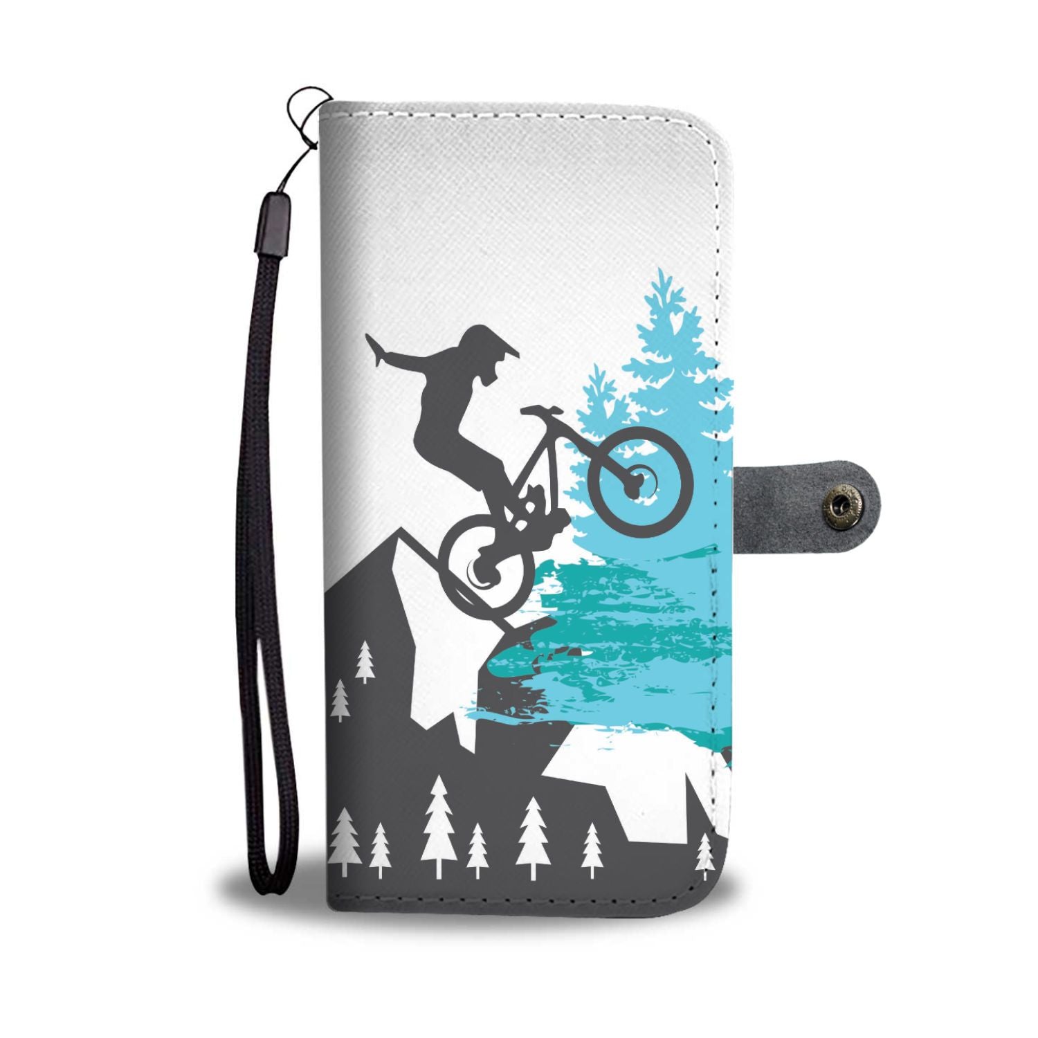 Mountain Bike Design Wallet Phone Case