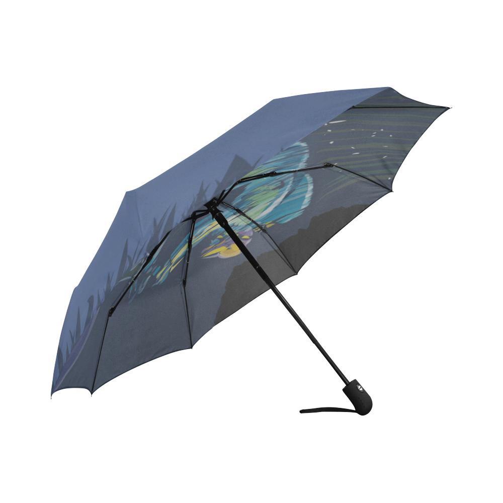 Mountain Bike Downhill Automatic Foldable Umbrella