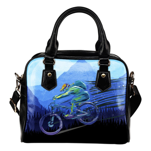 Mountain Bike Downhill Leather Shoulder Handbag