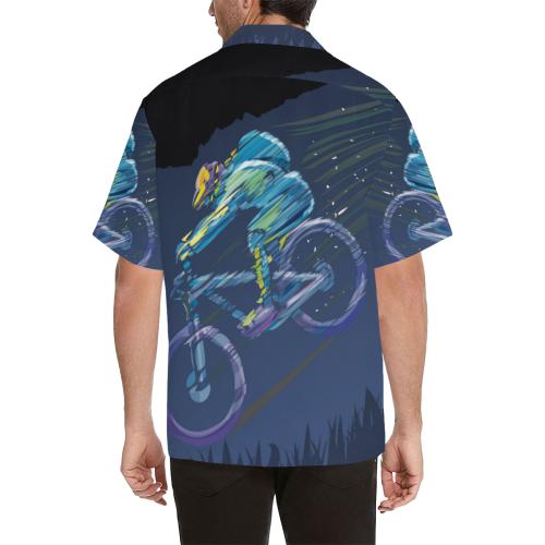 Mountain Bike Downhill Men Hawaiian Shirt