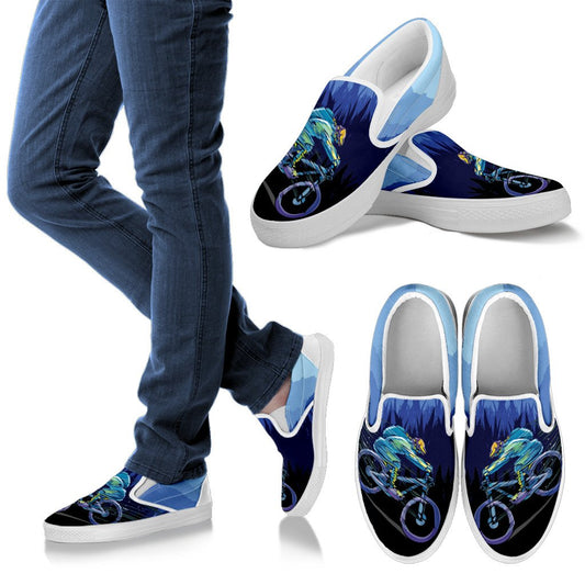 Mountain Bike Downhill Women Canvas Slip On Shoes